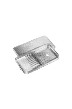 Box with support for needle
