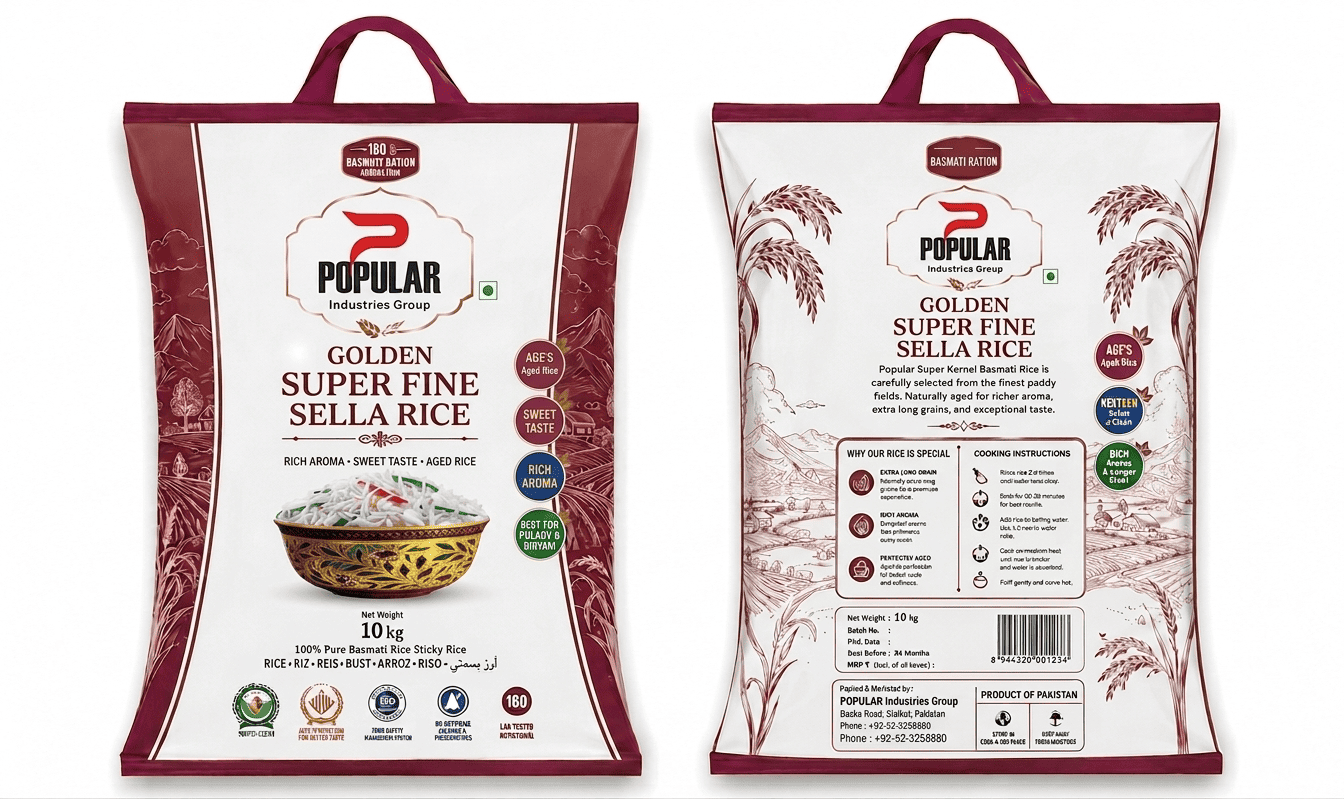 Super Fine Sella, Steam & White Rice